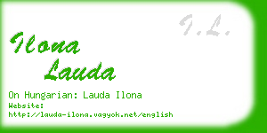 ilona lauda business card